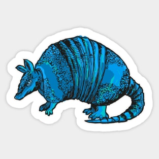 Blue Armadillo Sticker